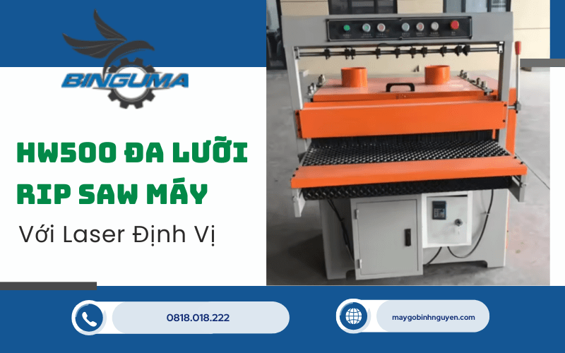 HW500 Đa Lưỡi Rip Saw Máy Với Laser Định Vị