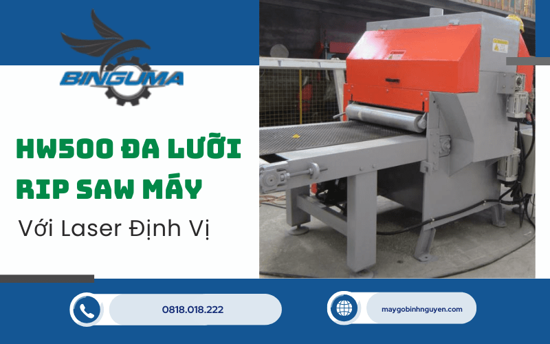 HW500 Đa Lưỡi Rip Saw Máy Với Laser Định Vị