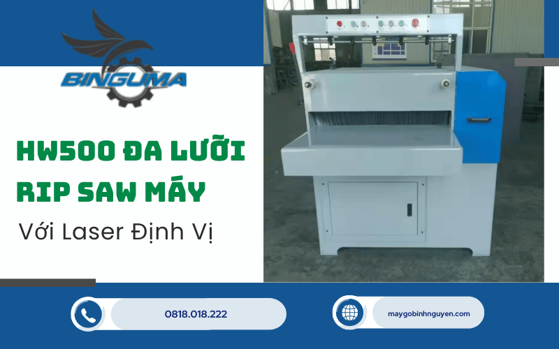 HW500 Đa Lưỡi Rip Saw Máy Với Laser Định Vị